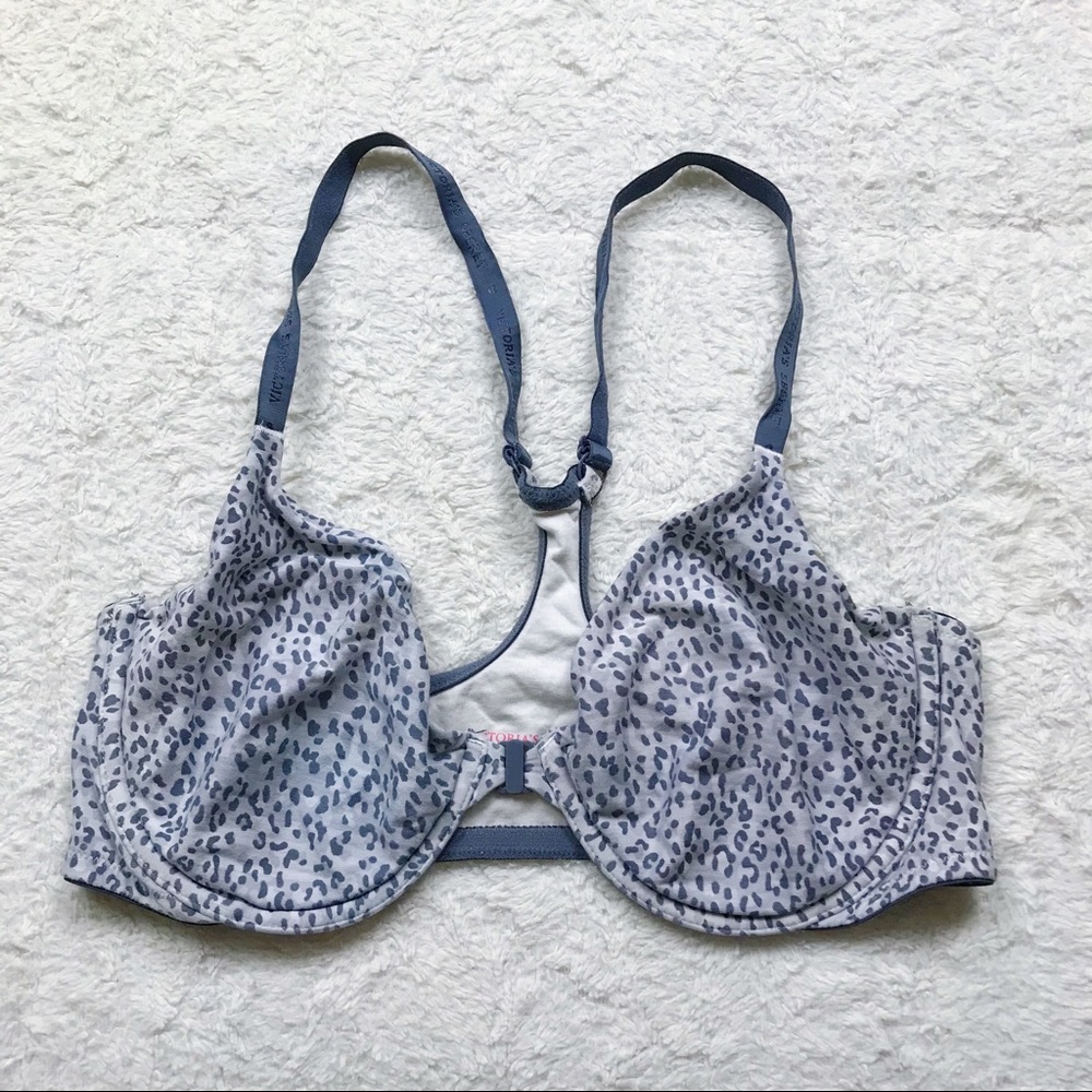 Victoria’s Secret Gray Cheetah Front Clasp Bra